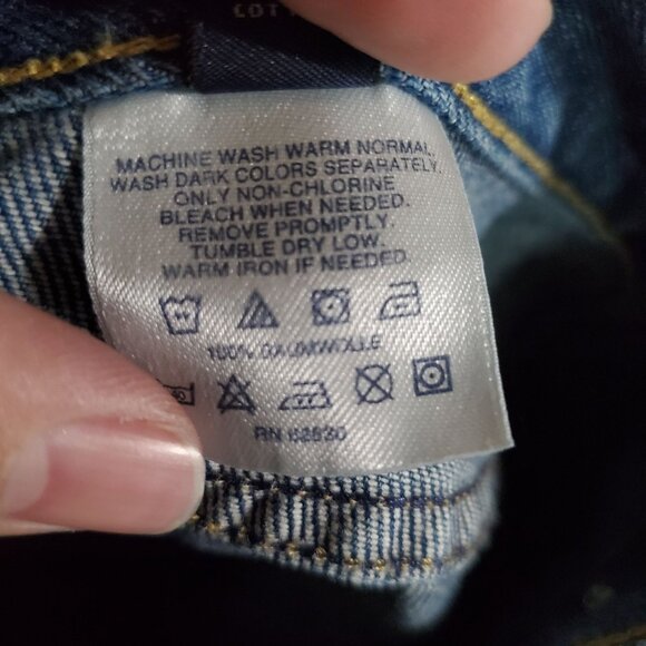 Lands End Jeans Women’s 8 Tall Blue High-Rise Classic 100% Cotton Denim Straight - Picture 4 of 12